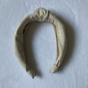 Madewell women’s knotted covered headband: Natural Linen